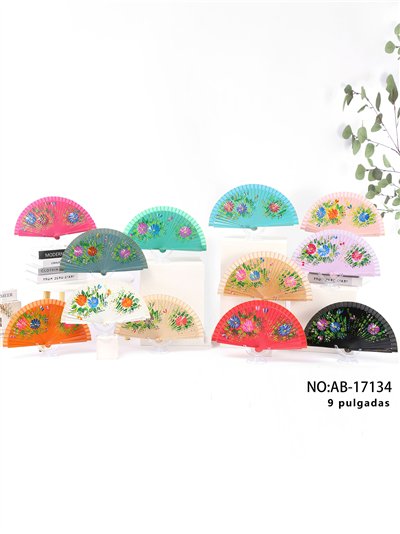Abanico estampado flores coloridas 2