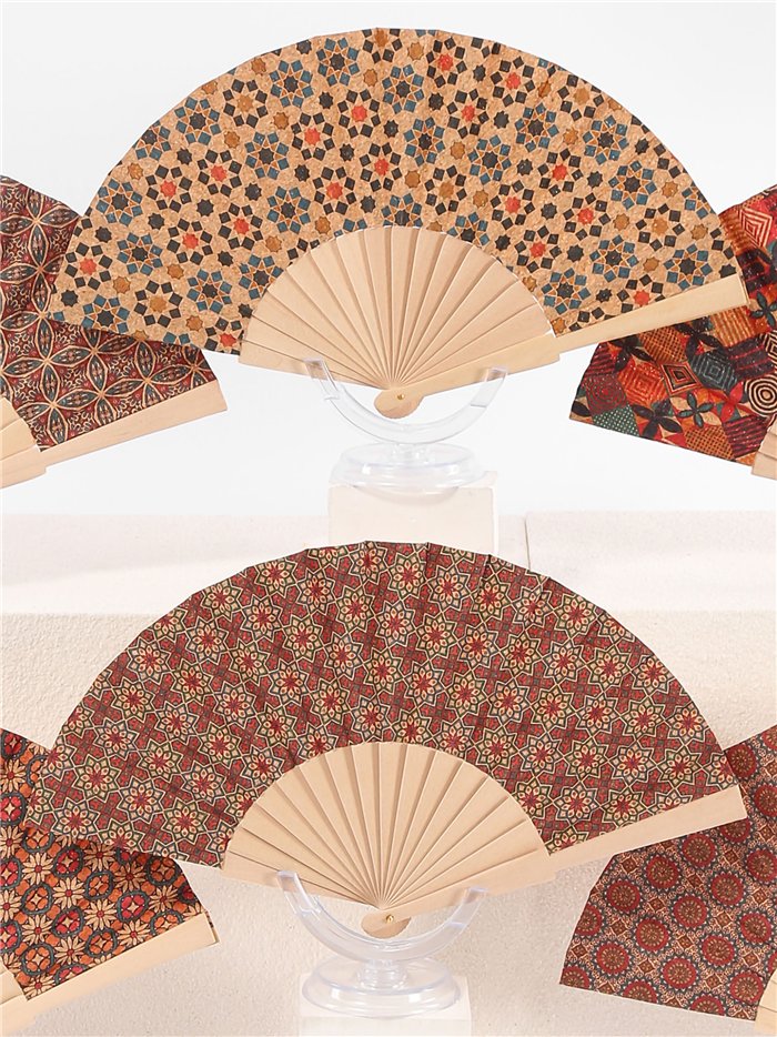 Abanico estampado mosaico étnico