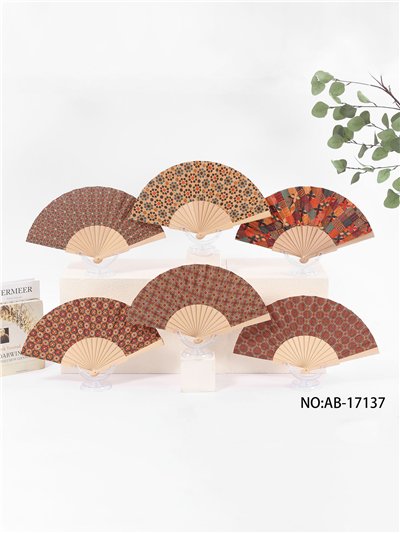 Abanico estampado mosaico étnico 2