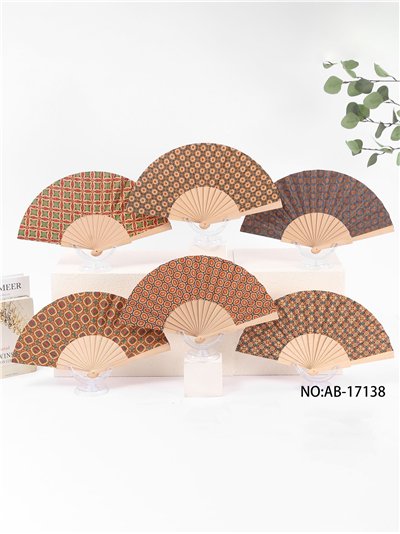 Abanico estampado geométrico vintage 2