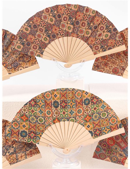 éventail à motif mosaïque