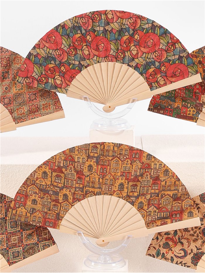 Abanico estampado patchwork vintage