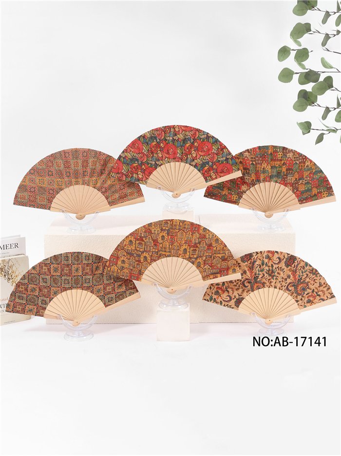 Abanico estampado patchwork vintage