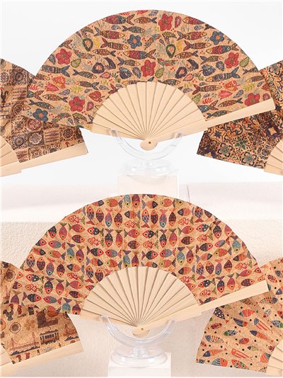 Abanico estampado vintage