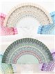 Abanico estampado mandala pastel