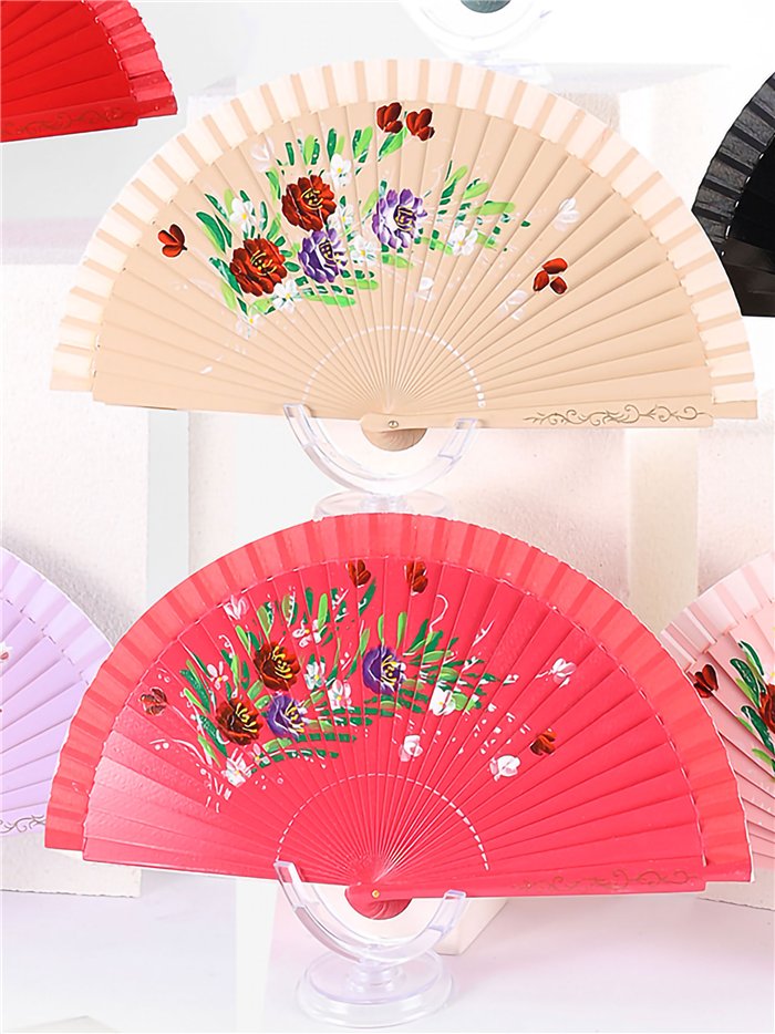 Bouquet de fleurs en éventail décoré