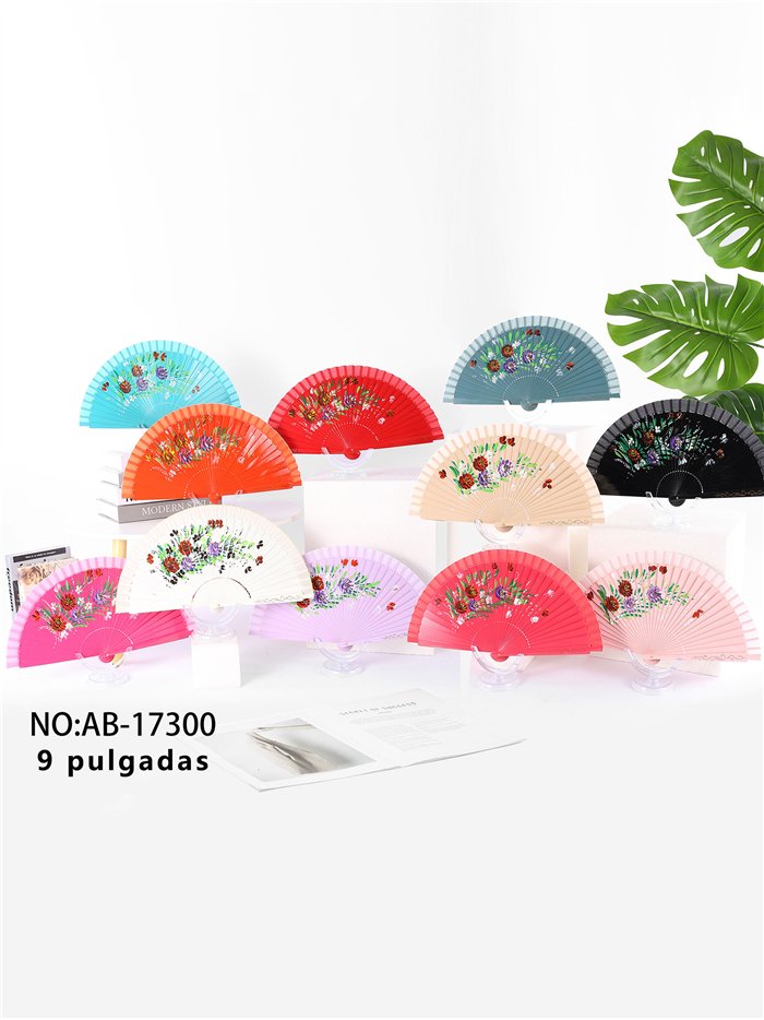 Bouquet de fleurs en éventail décoré