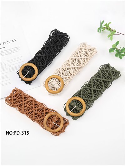 Cinturón de macramé calado 2