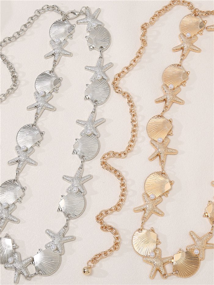 Kettengürtel mit Muscheln und Seesternen