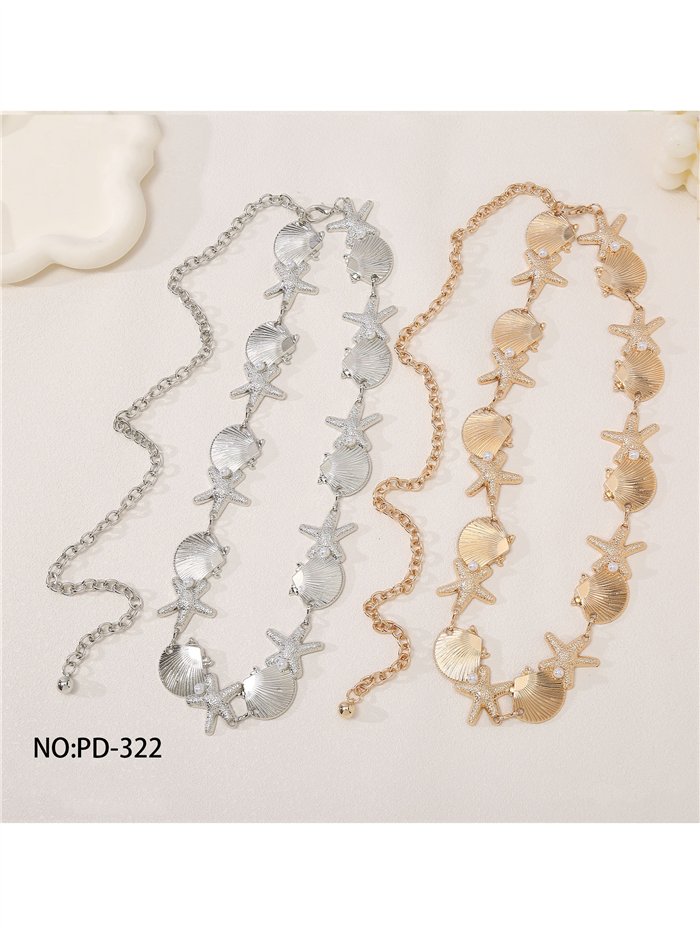 Kettengürtel mit Muscheln und Seesternen