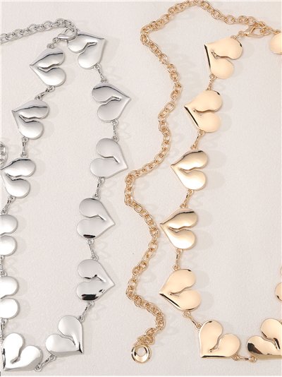 Cinturón cadena de corazones