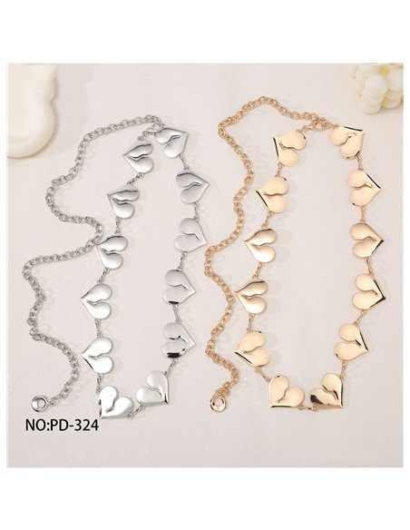 Cinturón cadena de corazones