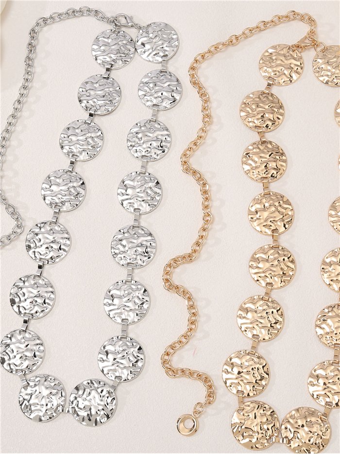 Cinturón metálico de discos martelé