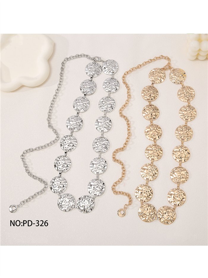 Cinturón metálico de discos martelé