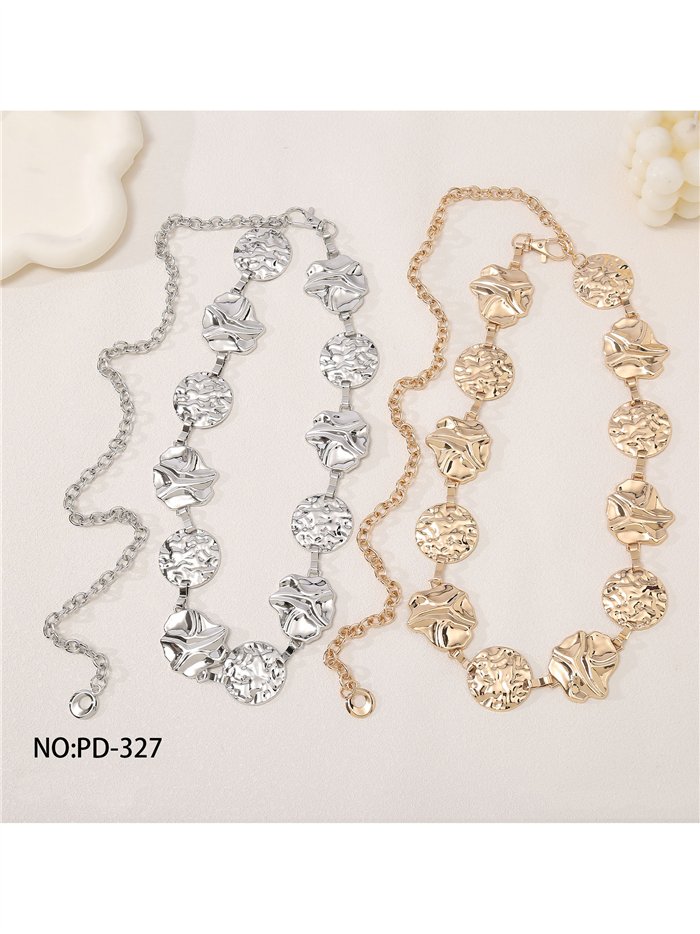 Cinturón metálico de discos martelé