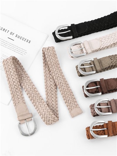 Cinturón trenzado efecto ante