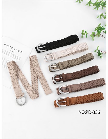 Cintura intrecciata effetto scamosciato