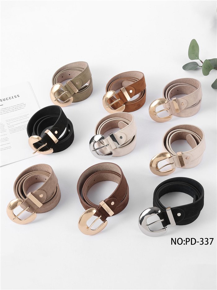 Ceinture en imitation daim avec boucle ovale