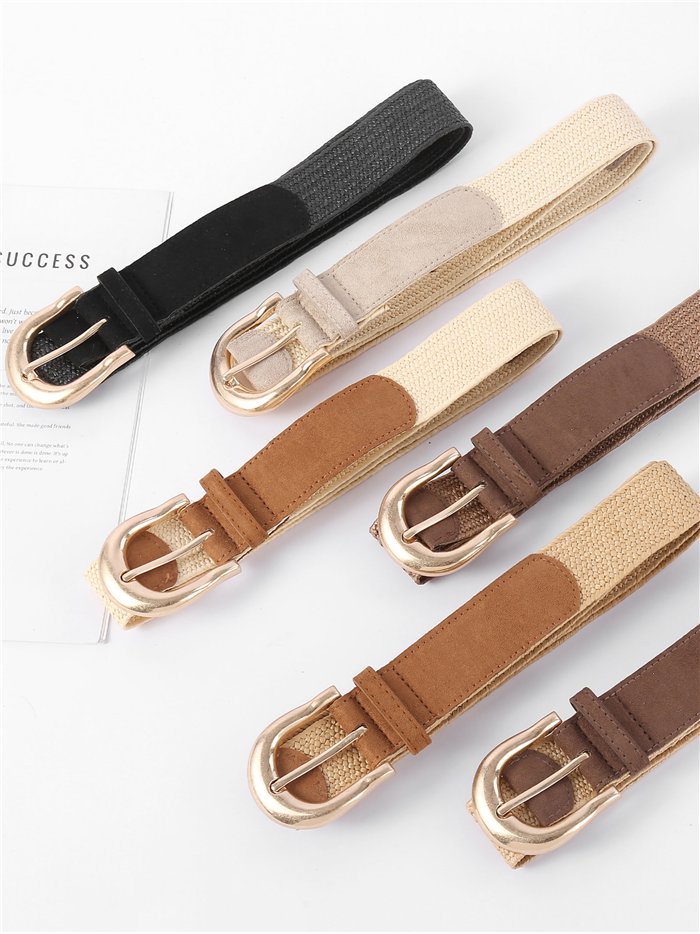 Elastischer Gürtel mit goldener Schnalle