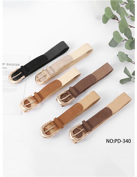 Elastischer Gürtel mit goldener Schnalle