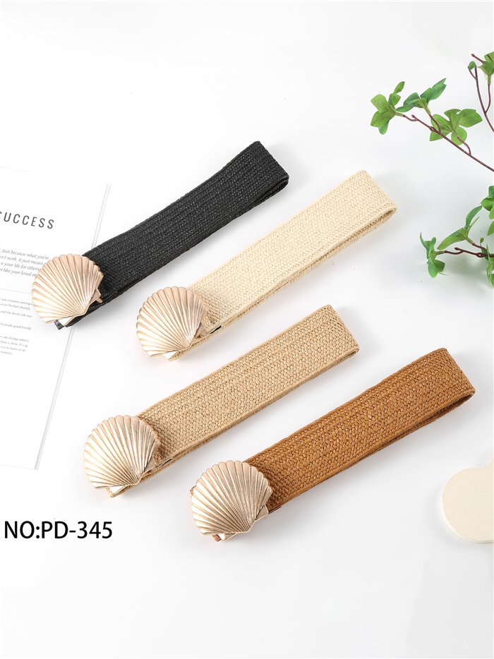 Cinturón elástico con hebilla concha