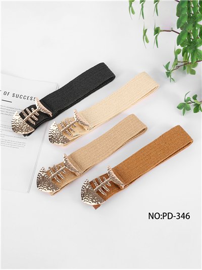 Cinturón elástico con hebilla espina de pez 2