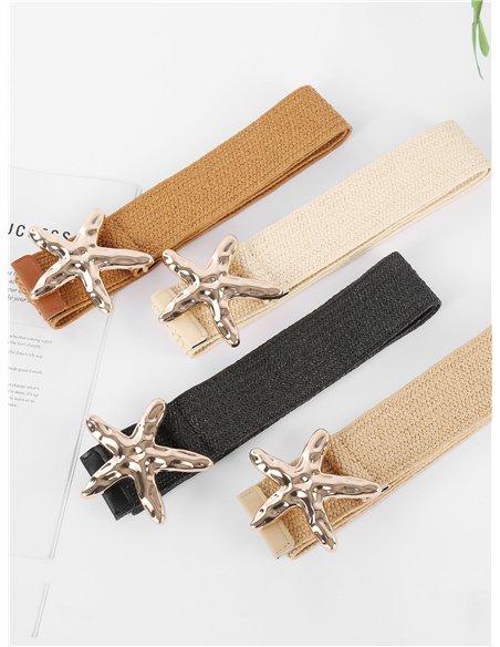 Cinturón elástico con hebilla estrella de mar
