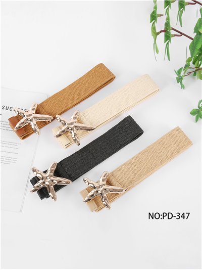 Cinturón elástico con hebilla estrella de mar 2