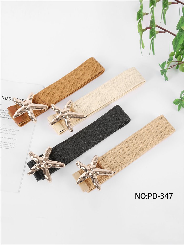 Cinturón elástico con hebilla estrella de mar