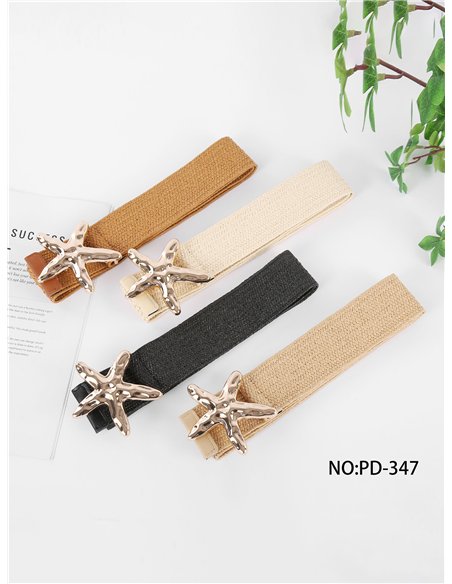 Cinturón elástico con hebilla estrella de mar