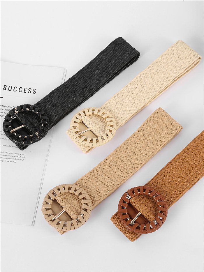 Wrapped round buckle belt