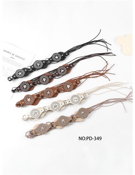 Western-Gürtel mit Sternen und Fransen