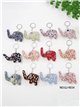 Llavero textil elefante estampado