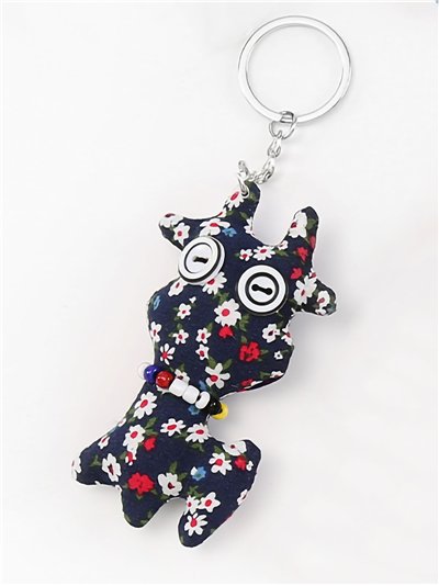 Llavero textil jirafa estampada