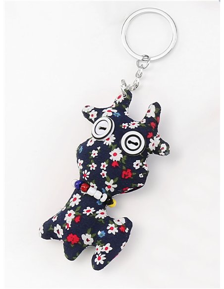 Llavero textil jirafa estampada