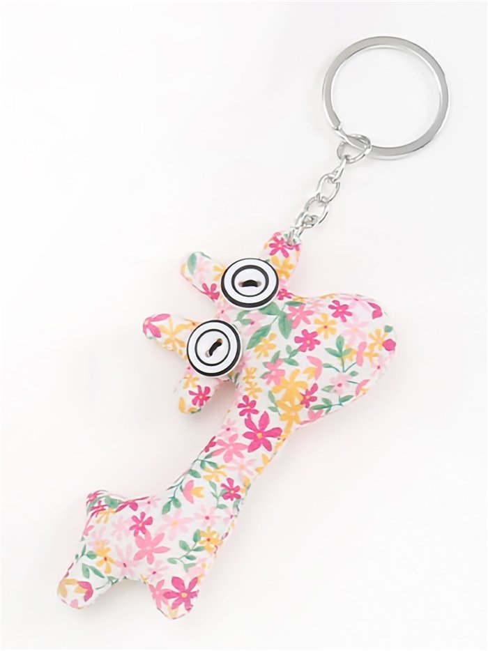 Llavero textil jirafa divertida