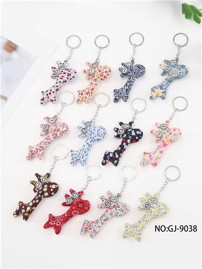 Llavero textil jirafa divertida 2