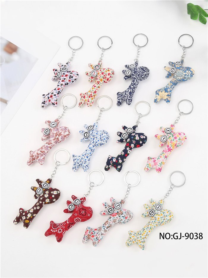 Llavero textil jirafa divertida