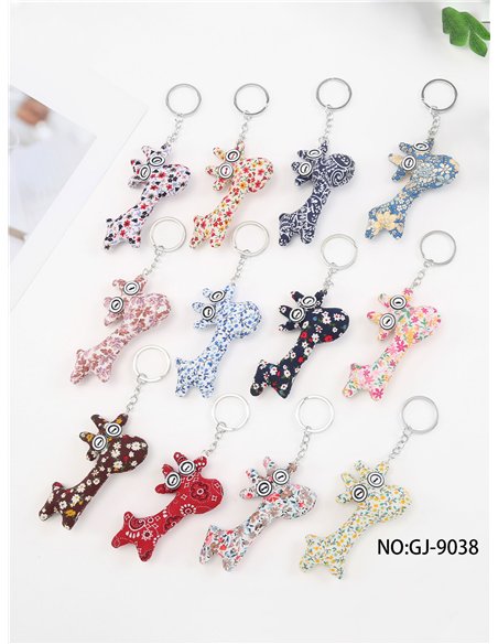 Llavero textil jirafa divertida