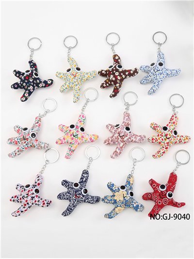 Llavero textil estrella de mar 2