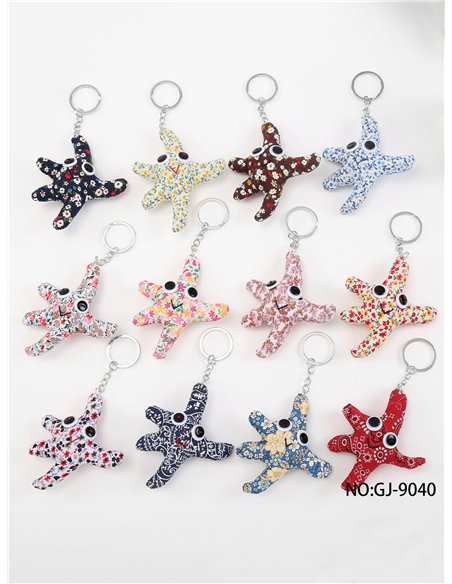 Llavero textil estrella de mar