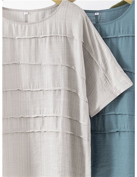 Conjunto de blusa textura y pantalón wide-leg