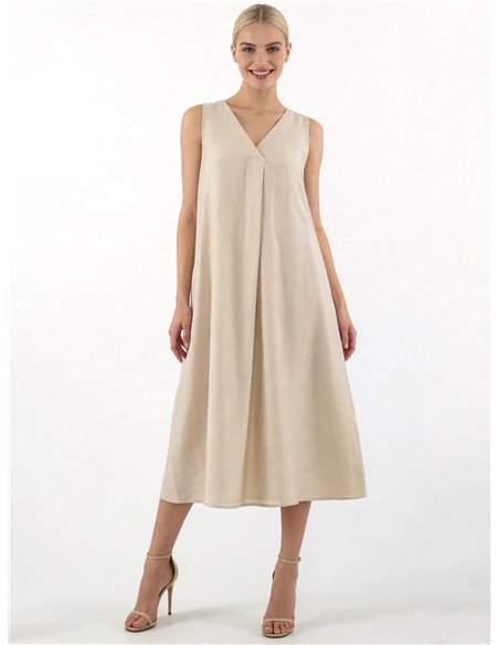 Sleeveless flowy midi dress