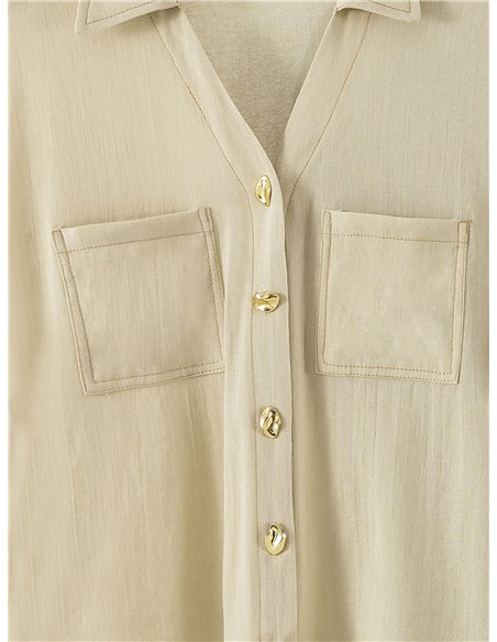 Camicia a maniche corte con tasche