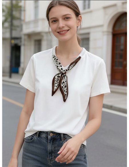 T-Shirt mit bedrucktem Halstuch