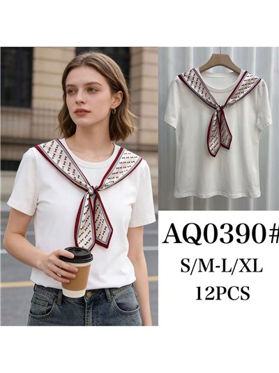 Camiseta con cuello marinero estampado 2