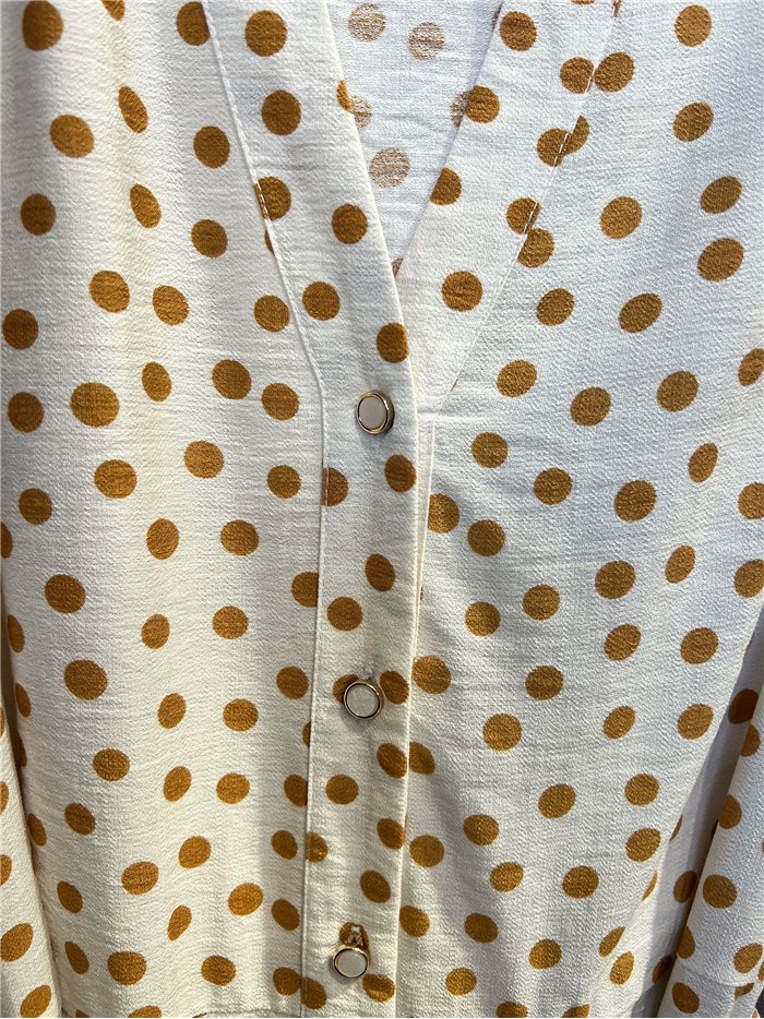 Vestido midi de lunares sin mangas