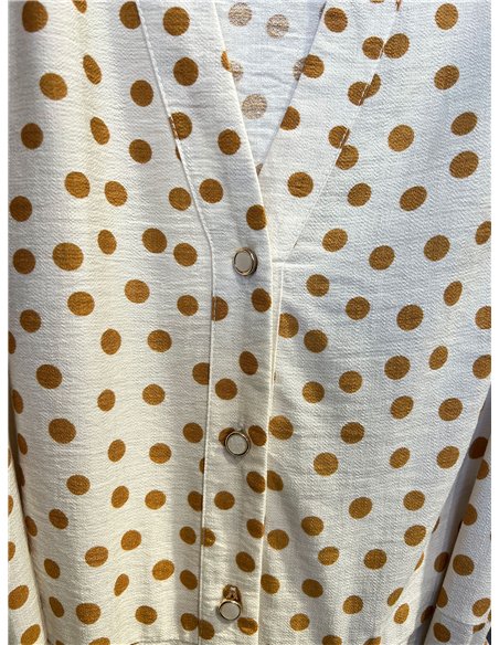 Vestido midi de lunares sin mangas