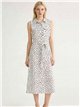 Vestido camisero de lunares sin mangas