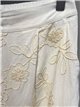 Pantalón recto bordado floral